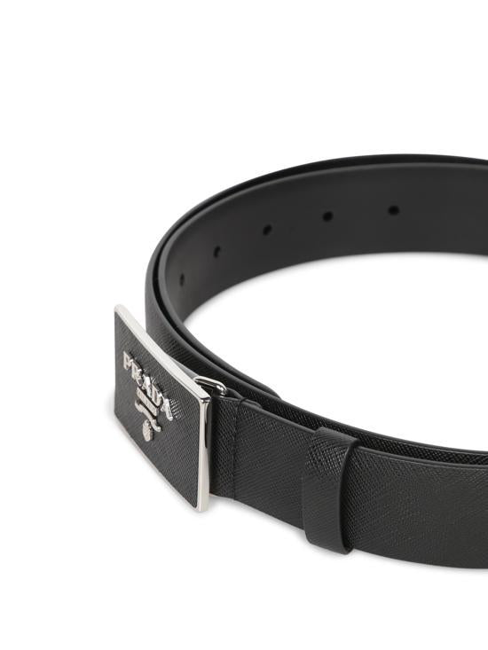 PRADA Black Leather Belt