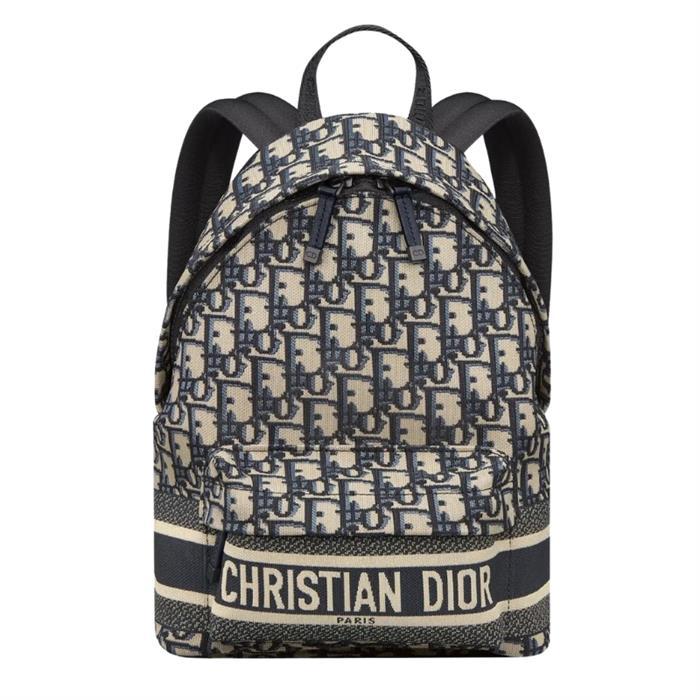 DIOR DiorTravel Small Backpack Beige Oblique Canvas Backpack