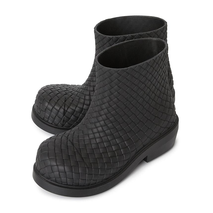 Bottega Veneta Fireman Women’s Black Leather Ankle Boots