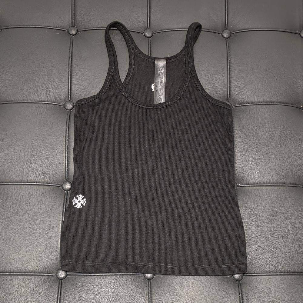 Chrome Hearts Cross Stitch Sleeveless Tank Top Black S