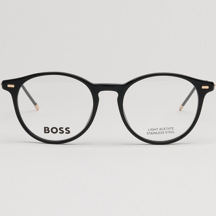 HUGO BOSS Black Acetate Round Eyeglass Frames Unisex BOSS1458 807