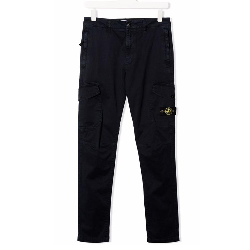 STONE ISLAND Womens Cargo Pants with Logo Patch Black