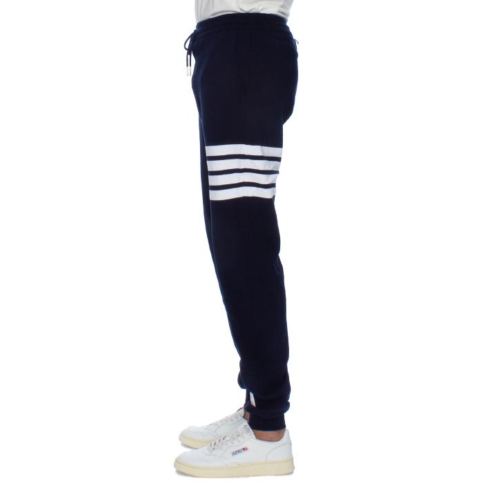 THOM BROWNE Classic Loopback Four-Bar Sweatpants Navy