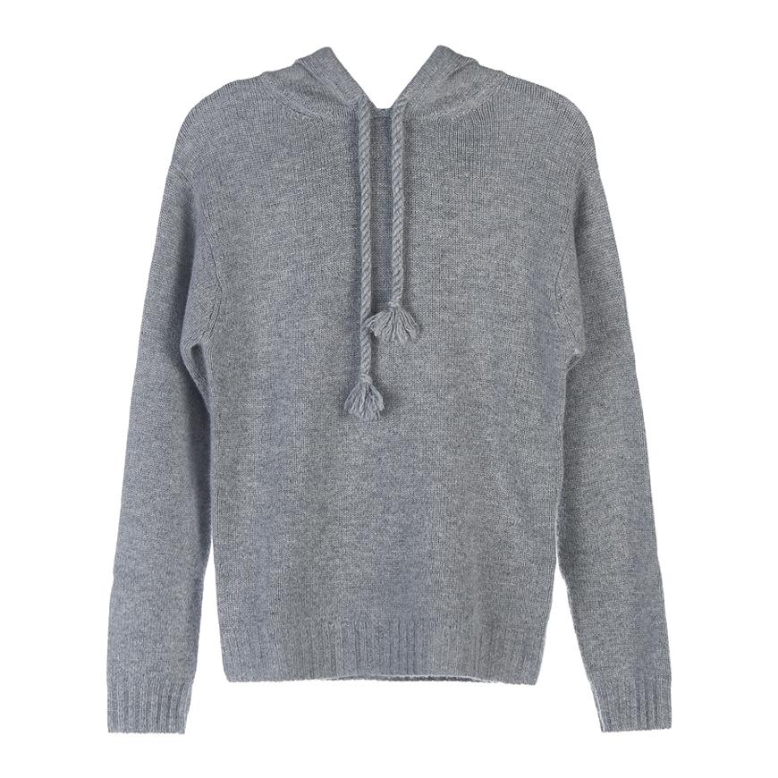 Max Mara Women’s RIENZA Hooded Sweater Hoodie Ivory Knit