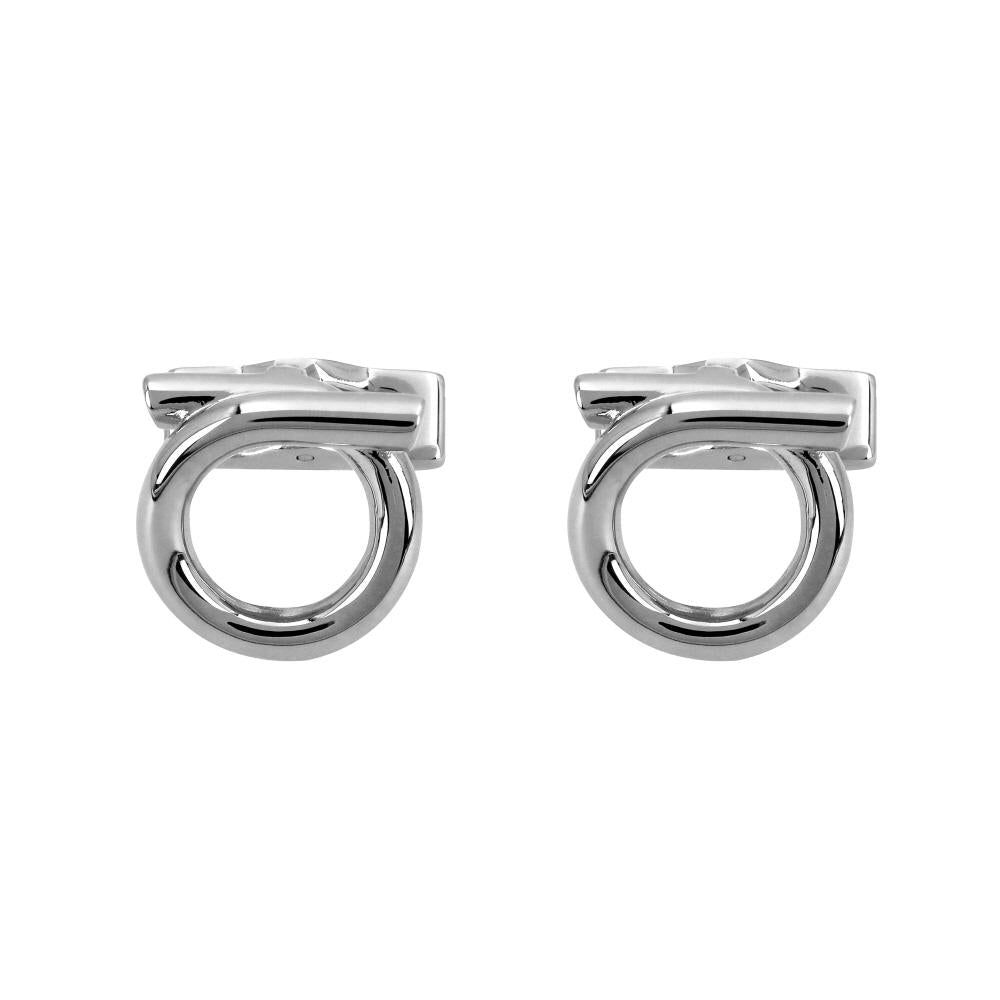Ferragamo Gancini Cufflinks Men’s Silver-Tone Jewelry 77 0381 0780311