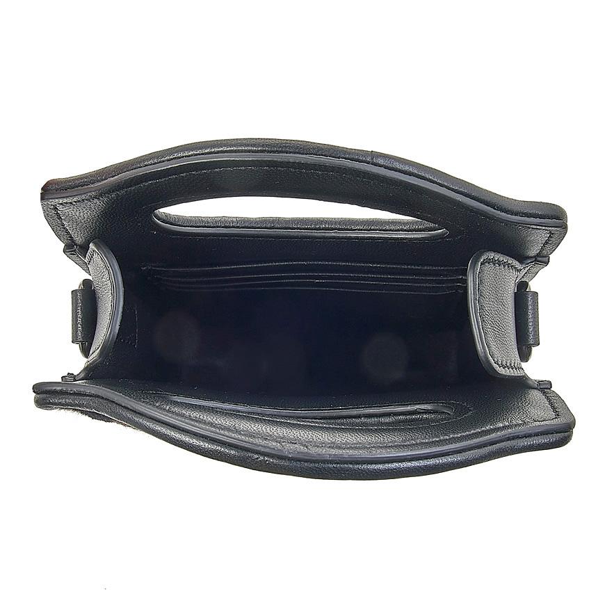 VALENTINO Garavani V Logo Mini Crossbody Bag Unisex Black Leather