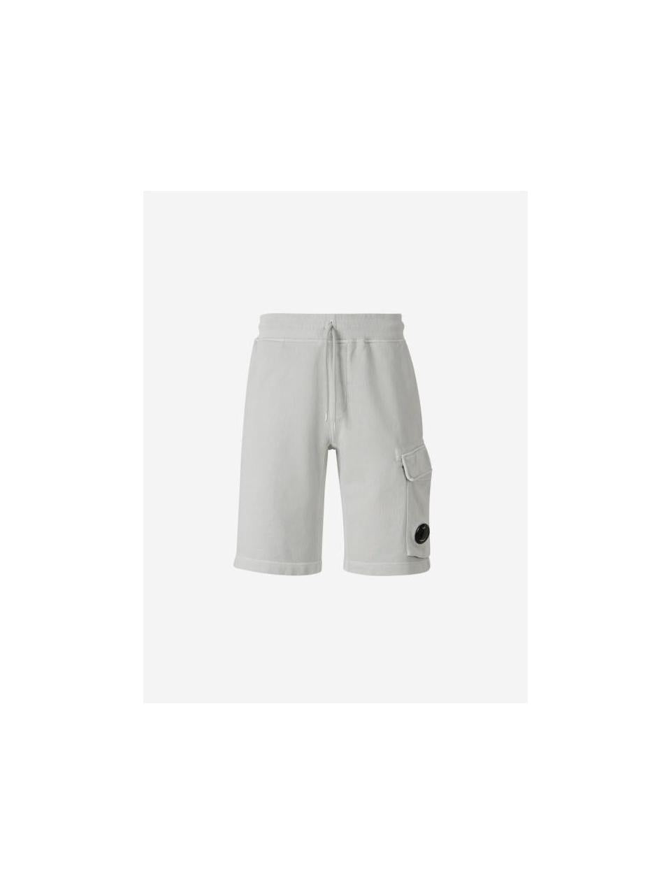 CP Company Cotton Diagonal Fleece Cargo Shorts