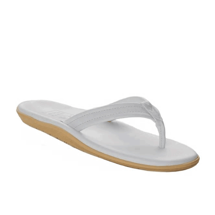 ISLAND SLIPPER Leather Flip Flop Thong Sandals White PT202 WHIT