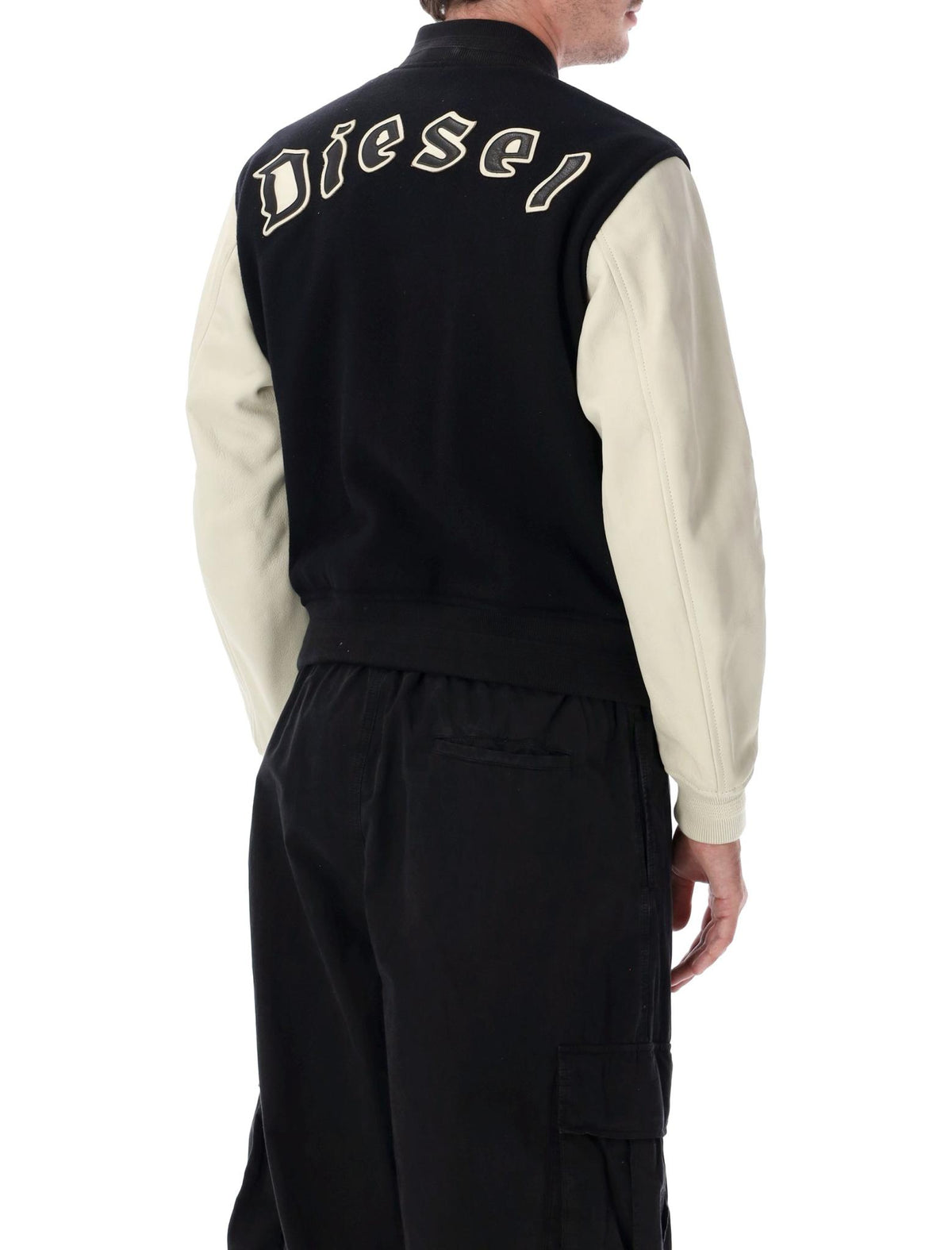 DIESEL Black Puffer Vest Men's Sleeveless Jacket