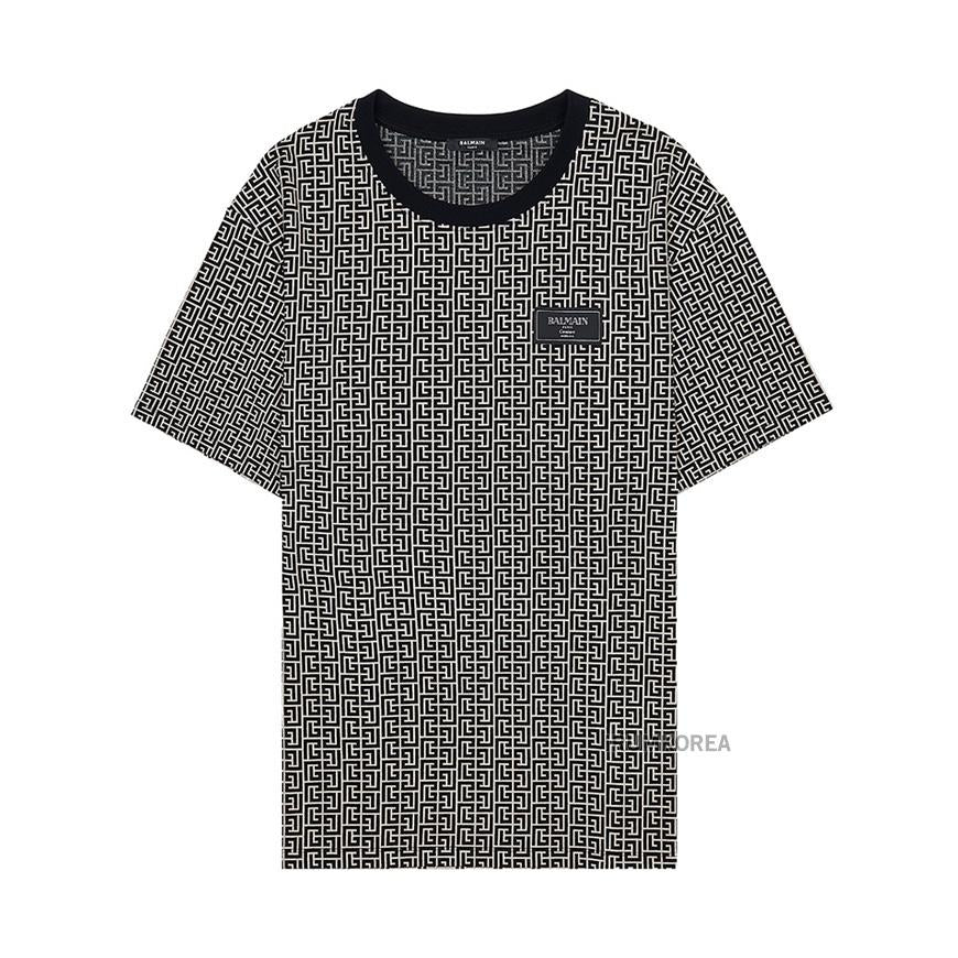 Balmain Men’s Printed Pattern T-Shirt EH1EG010 BC90 GFE