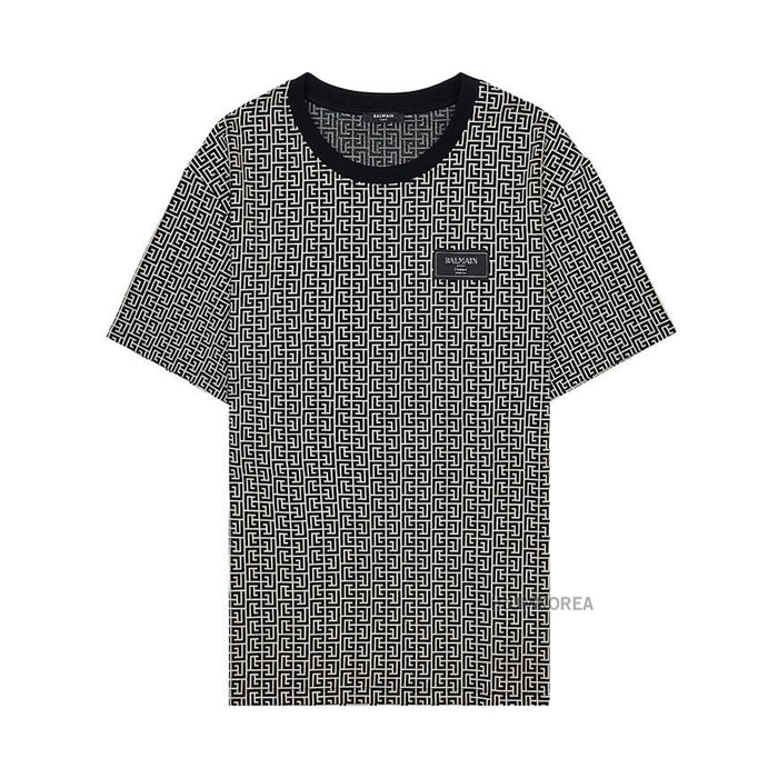 Balmain Men’s Printed Pattern T-Shirt EH1EG010 BC90 GFE