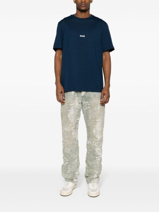 MSGM Navy Short Sleeve T-Shirt