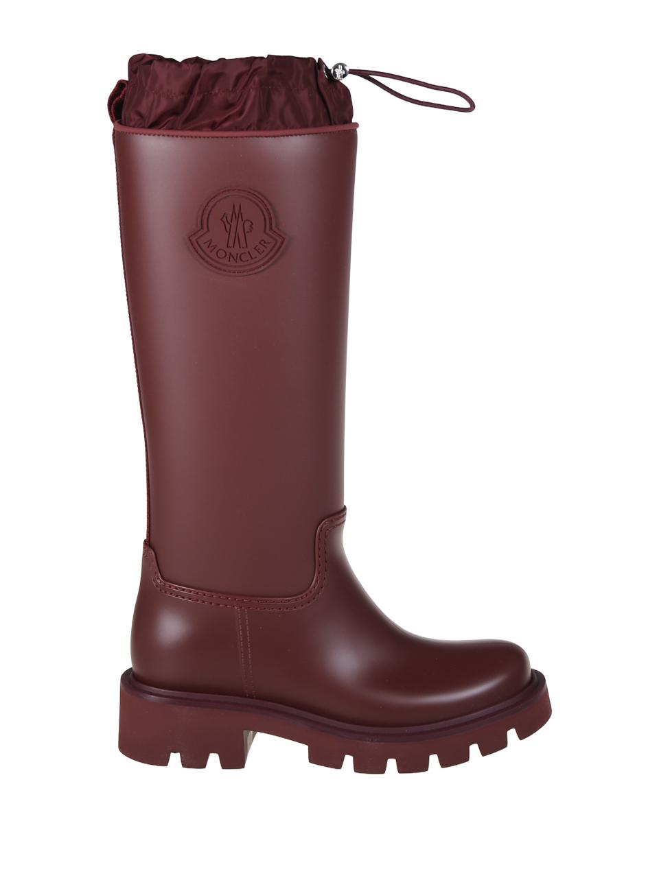 Moncler Black Leather Long Boots