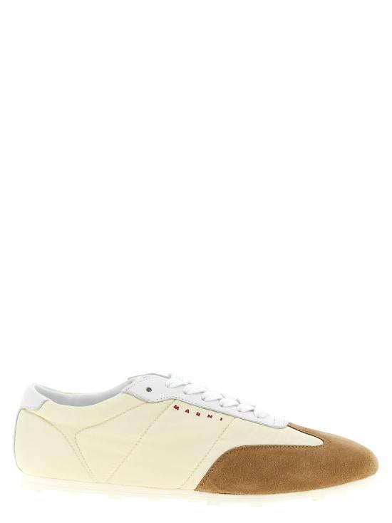 Marni Off-White Nylon Softy Soccer Low-Top Sneakers SNZW020000 P7406 ZO976