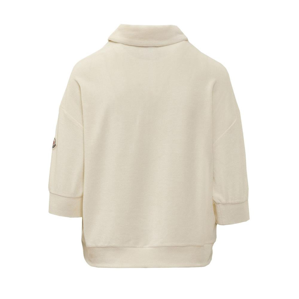 Moncler Logo Terry Polo T-Shirt Ivory Women’s