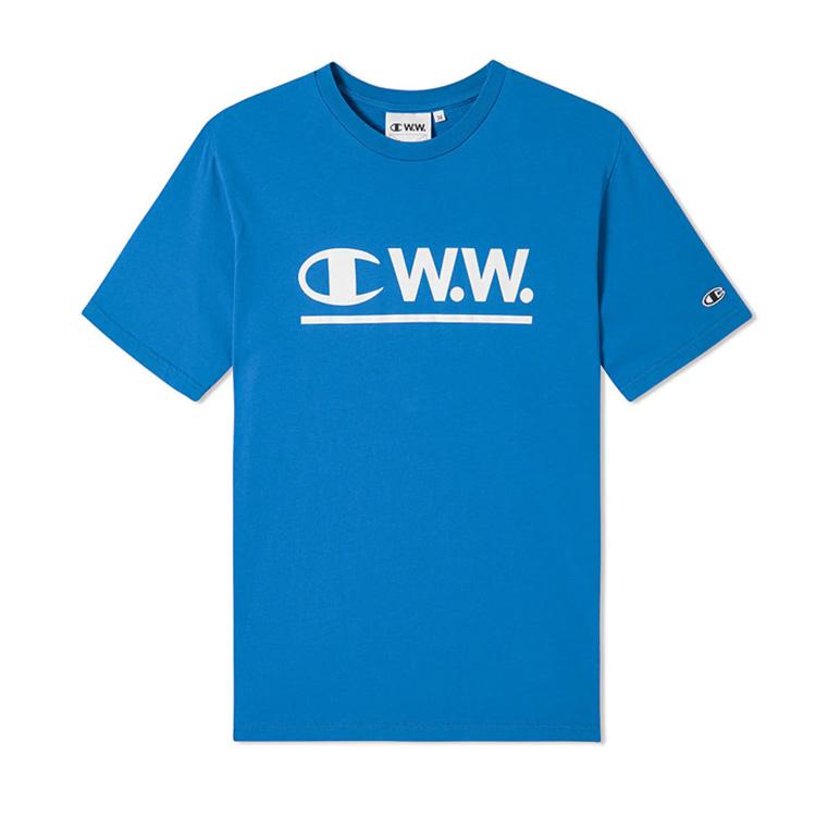 CHAMPION x Wood Wood Logo Short Sleeve T-Shirt Unisex 211884 S18 BS073