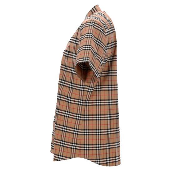 BURBERRY Brown Short Sleeve Shirt for Men