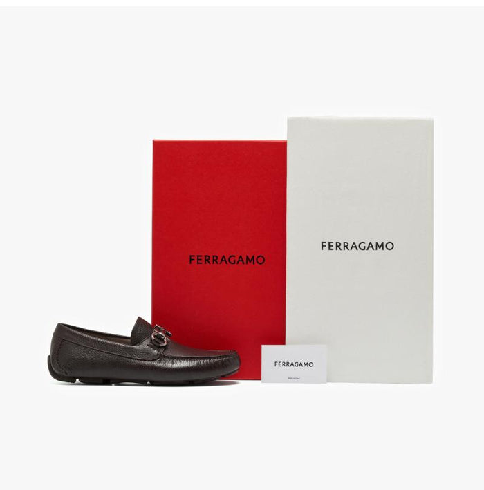 Ferragamo Black Leather Men's Loafers FERRAGAMO 02 C398 0755611