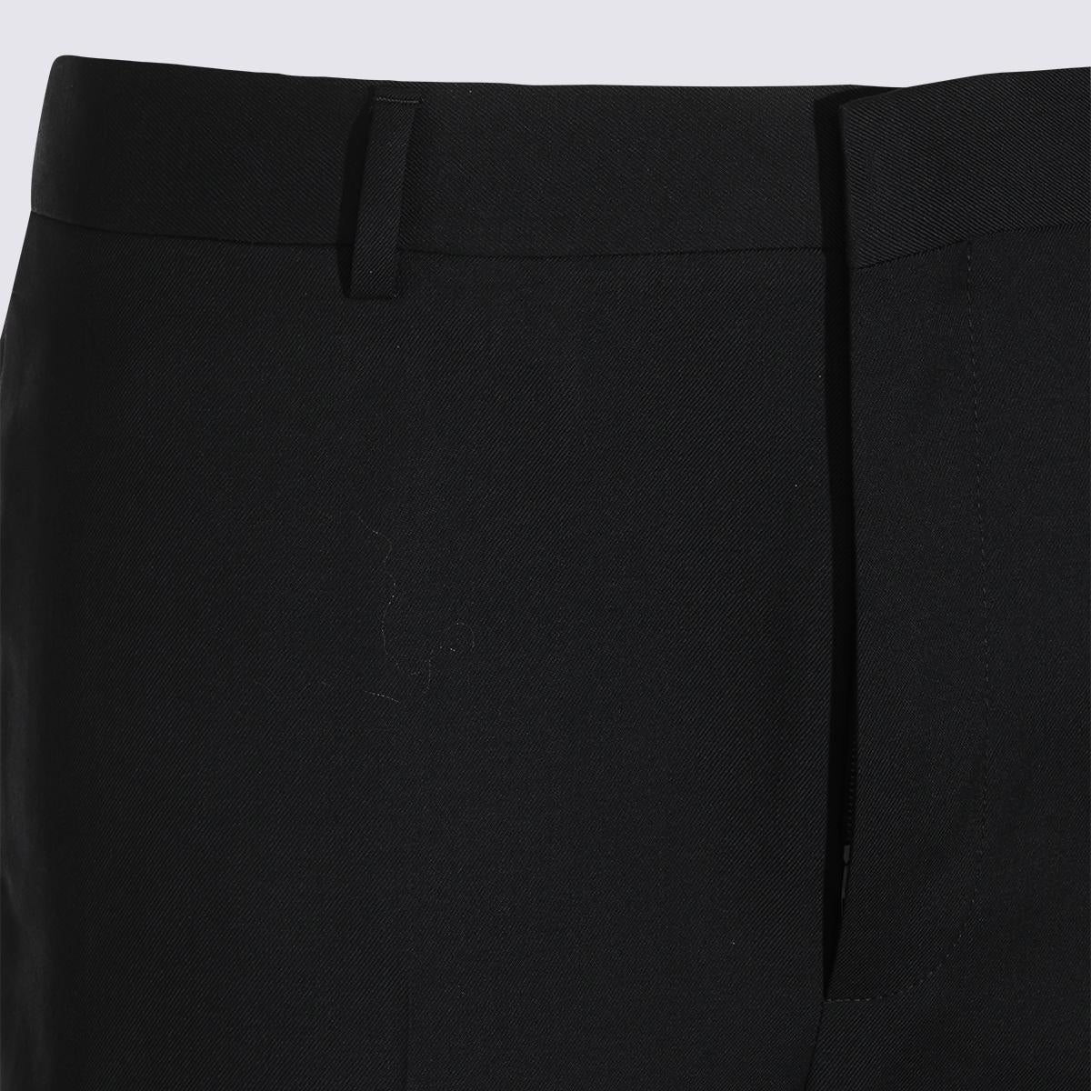 CELINE Black Wool Tailored Suit Pants for Men