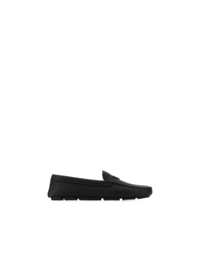 PRADA Saffiano Leather Driving Loafers Black Men's Shoes