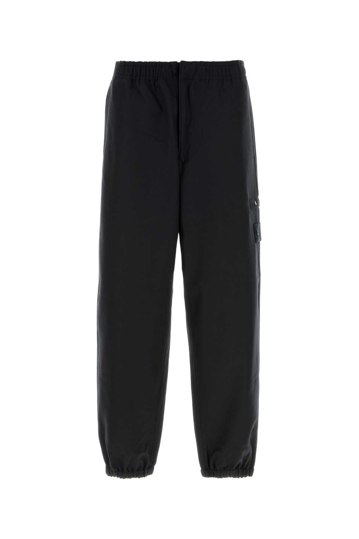 STONE ISLAND Black Cotton Jogger Sweatpants for Men