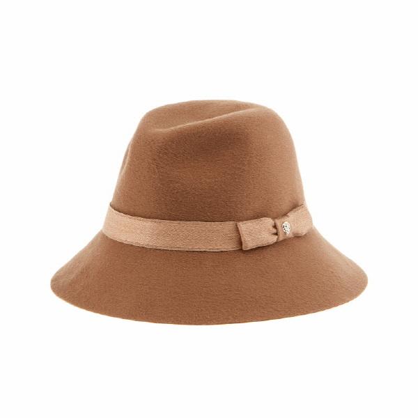 HELEN KAMINSKI Orphela Camel Ribbon Raffia Bucket Hat Women’s 51465 CAMEL