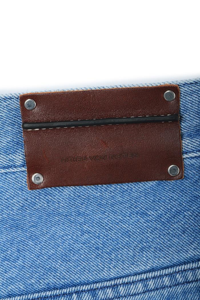 Dries Van Noten Light Blue Pleated Denim Jeans 242 020934 9383 514