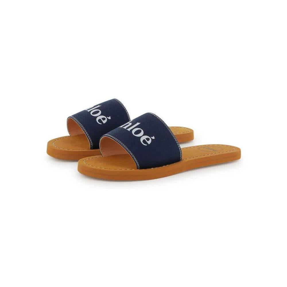 Chloe Kids Women’s Logo Sandals Navy C20507 859