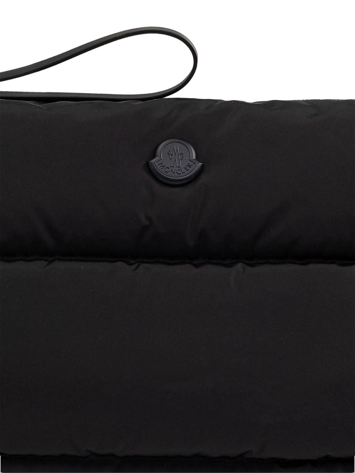 Moncler Black Leather Clutch Bag for Men