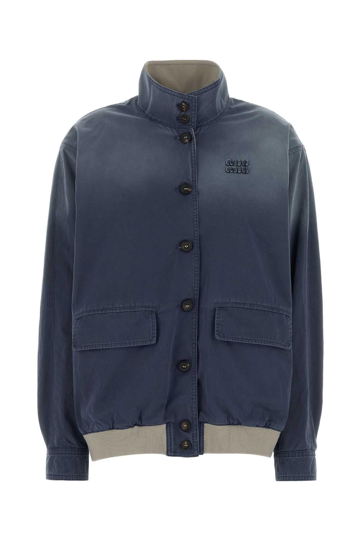 Miu Miu Casual Jacket Black Wool Blend Zip Front Women’s Jacket