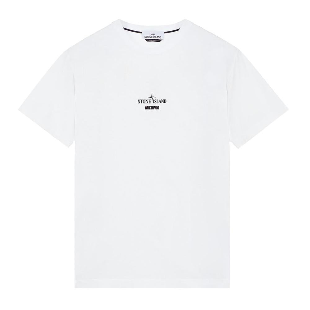 STONE ISLAND Archivio Project Logo Print Short Sleeve T-Shirt White