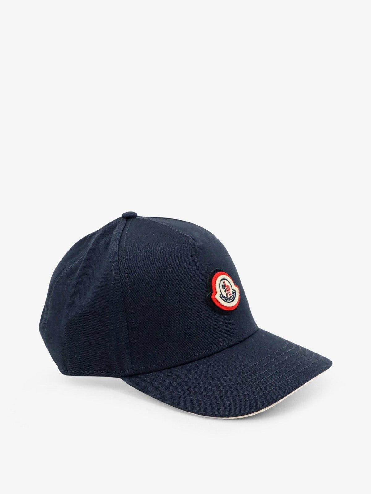 Moncler Navy Cotton Logo Baseball Cap