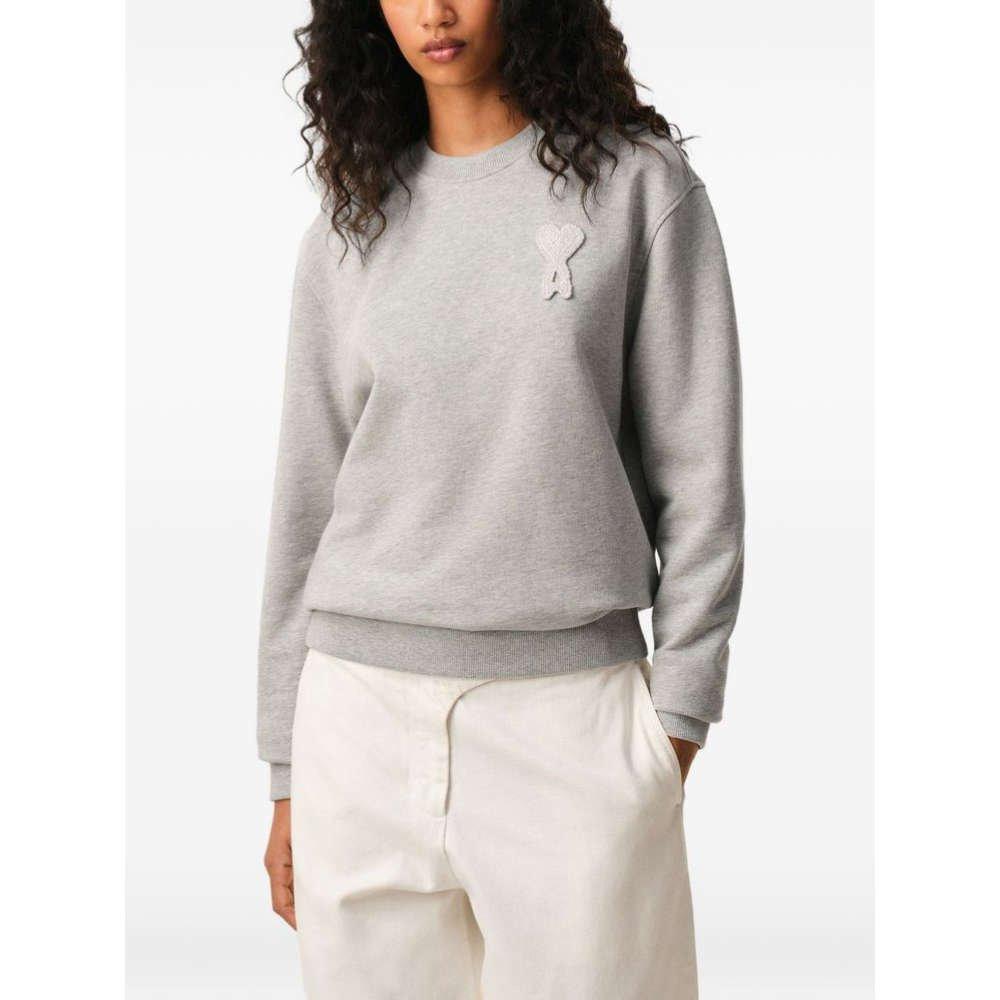 AMI Big Heart Logo Gray Sweatshirt Unisex