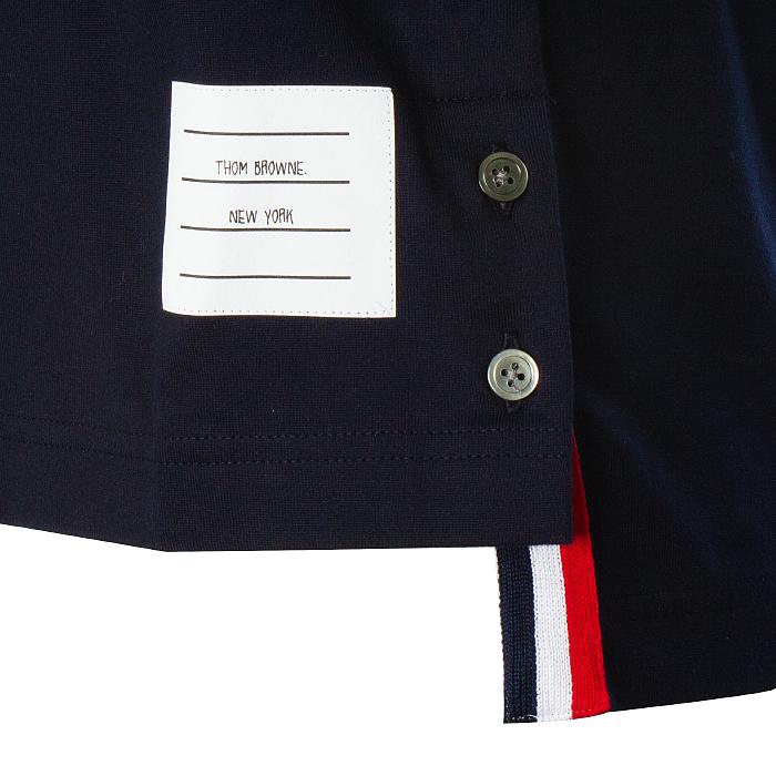 THOM BROWNE Navy Sleeve Ringer T-Shirt Women’s Cotton Top