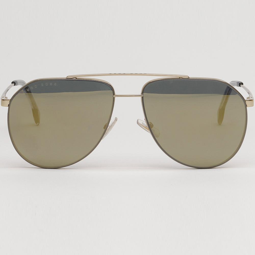 HUGO BOSS Gold Mirror Aviator Metal Sunglasses BOSS1326S J5GUE