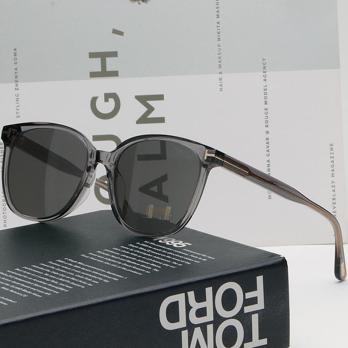 TOM FORD Transparent Acetate Square Asian Fit Sunglasses TF K 20A