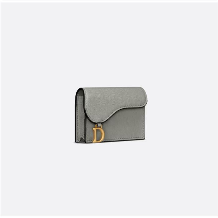 DIOR Saddle Bloom Leather Card Holder Wallet S5611CCEH