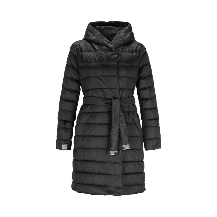 Max Mara Reversible Hooded Belted Puffer Jacket Black 2529496055 003