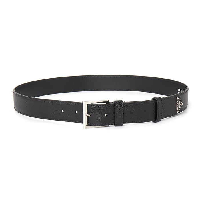 PRADA Saffiano Leather Men's Belt Black