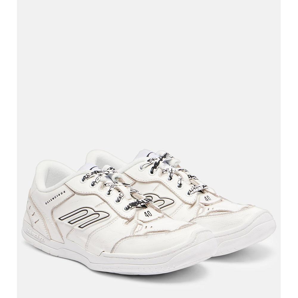 BALENCIAGA Hamptons One Out Women’s Low-Top Sneakers White Leather