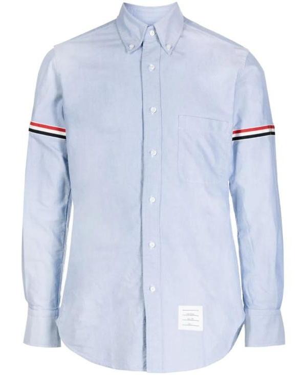 THOM BROWNE Cotton Oxford Armband Classic Long Sleeve Shirt