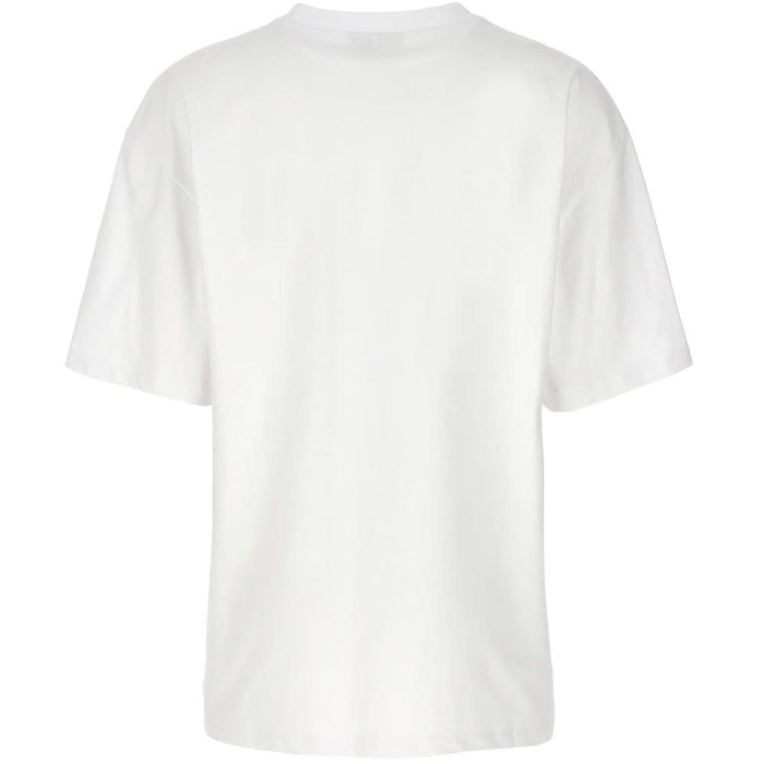 GANNI Cocktail Graphic Logo T-Shirt White Cotton