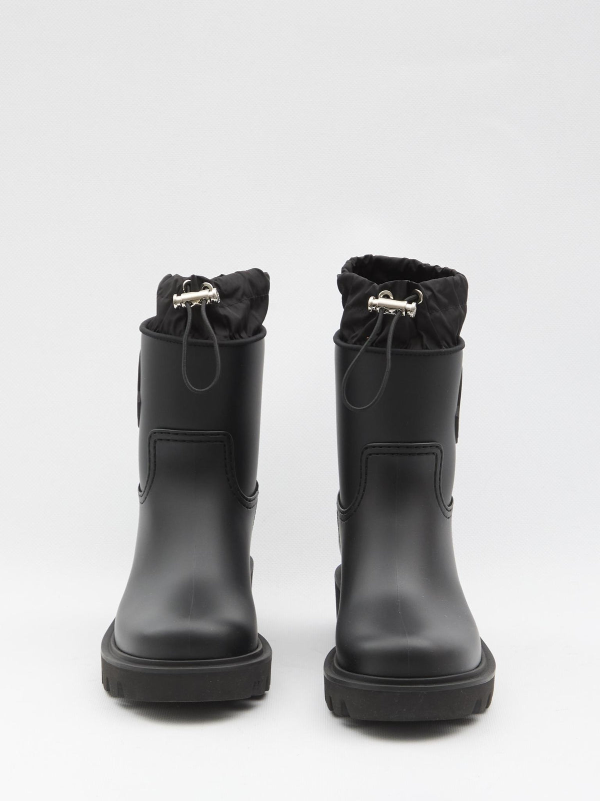 Moncler Black Leather Ankle Boots