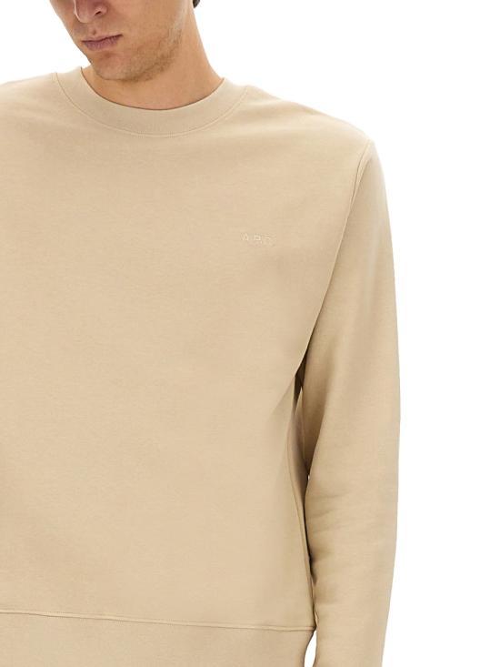 A.P.C. Beige Long Sleeve Sweatshirt COHBY M27919 BAA COHBYM27919BAA