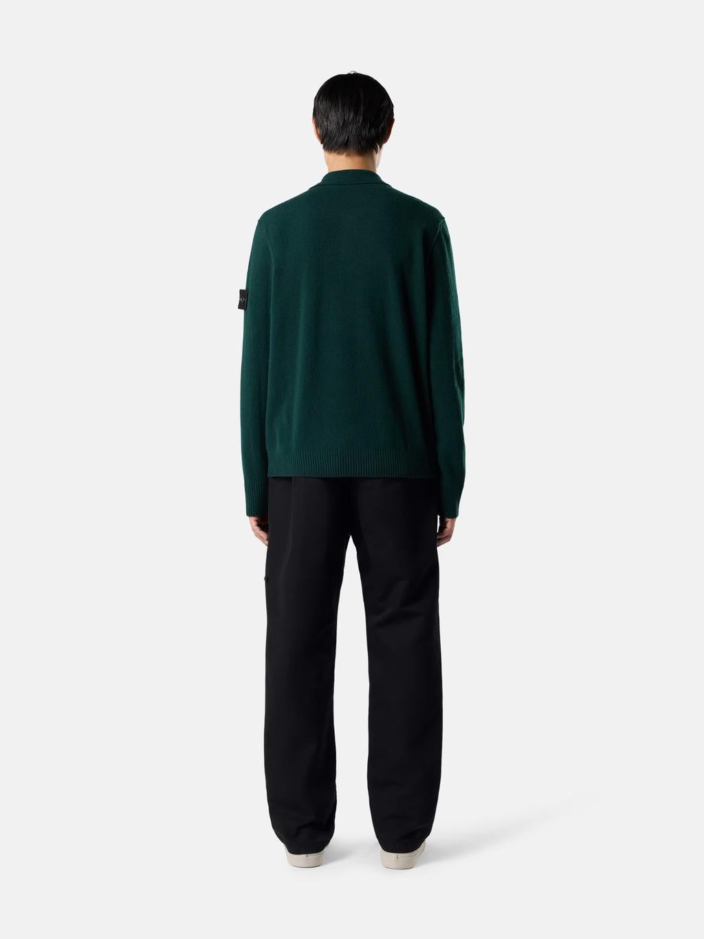 STONE ISLAND Black Wool Turtleneck Knit Sweater for Men