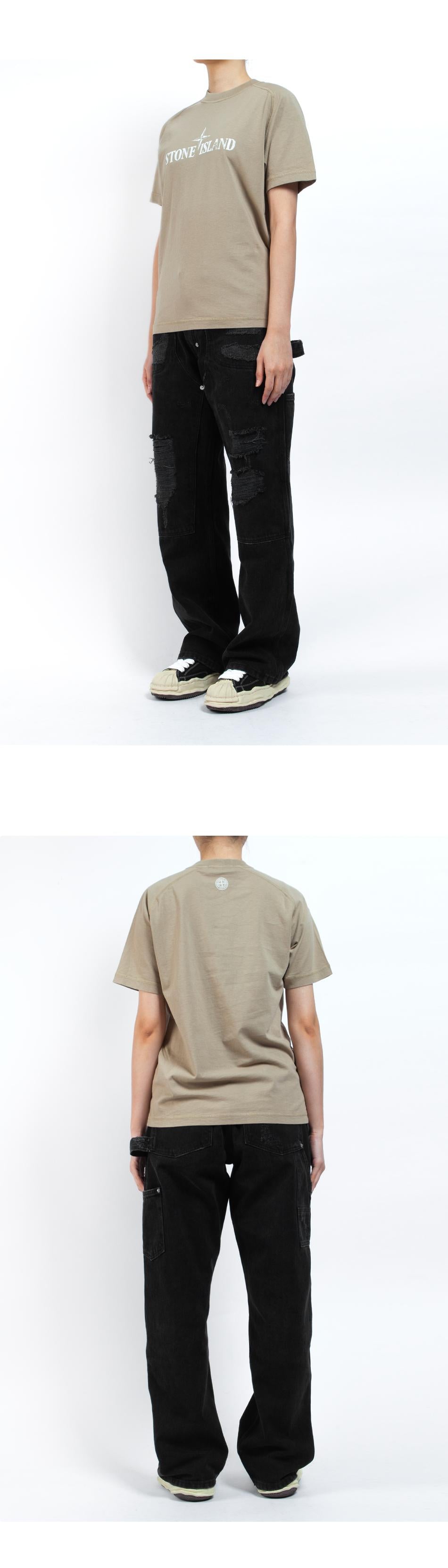 STONE ISLAND Reflective Logo Organic Cotton Slim Short-Sleev 2100020 S0081 V009A
