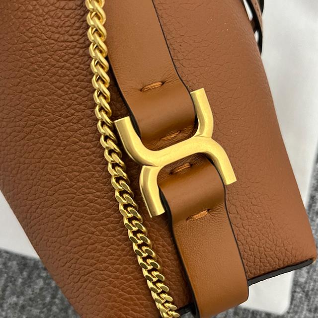 Chloe Marc ie Micro Bucket Bag Leather Shoulder Bag Beige