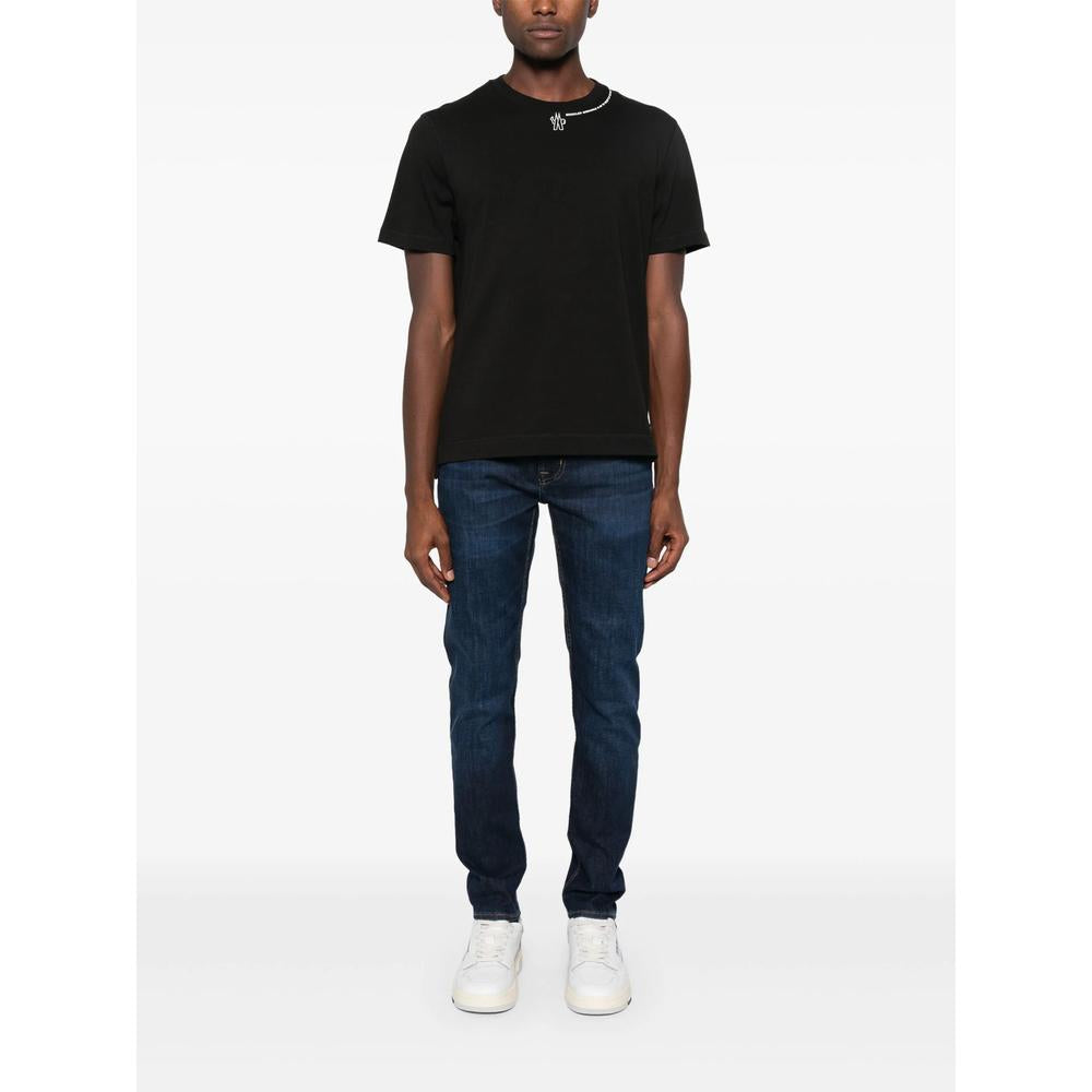 Moncler Black Cotton Short Sleeve T-Shirt
