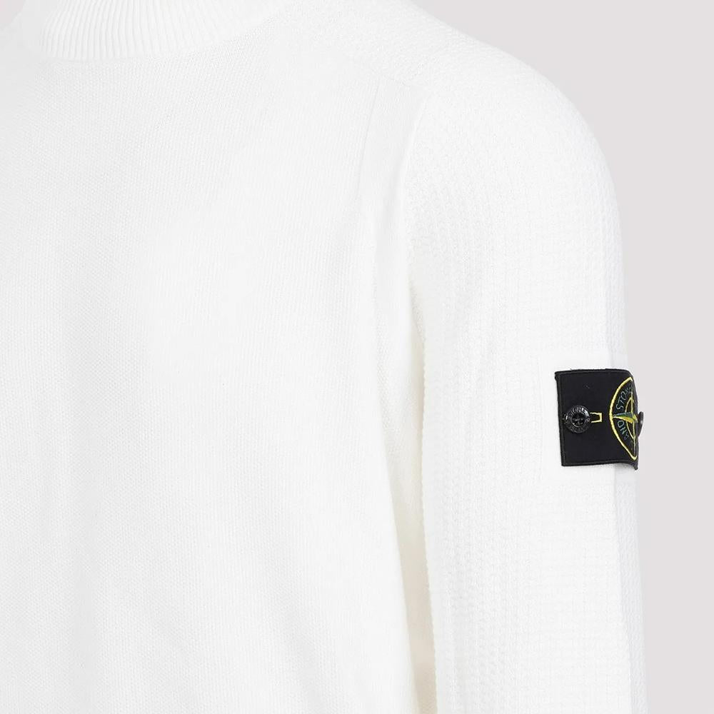 STONE ISLAND Organic Cotton Crewneck Sweater Regular Fit Men’s Black