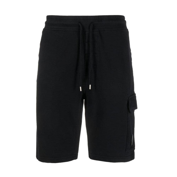 CP Company Lens Badge Cotton Shorts Black